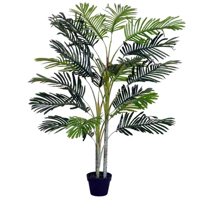 5ft Artificial Tropical Palm Tree With Lifelike Leaves