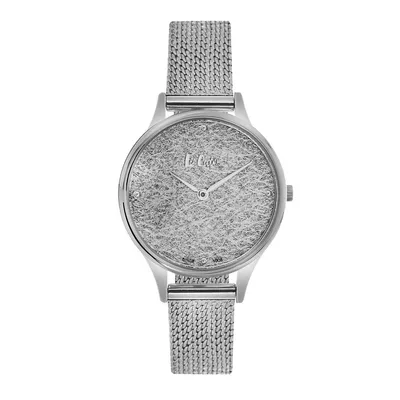 Ladies Lc06863.330 2 Hand Silver Watch With A Silver Mesh Band And A Silver Dial