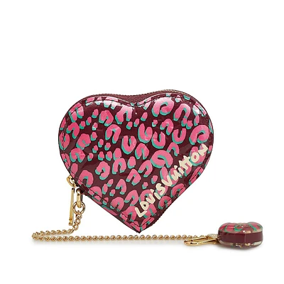 Pre-loved X Stephen Sprouse Leopard Heart Coin Pouch