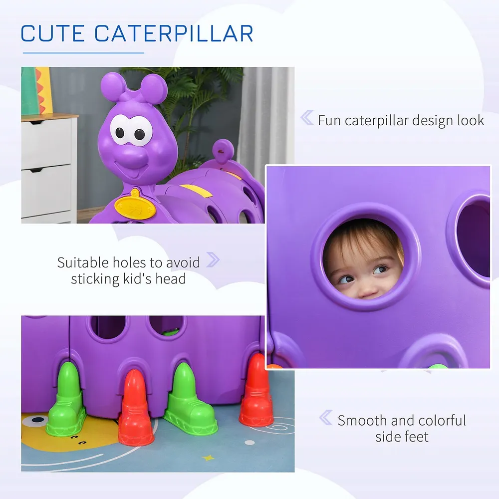 Qaba Caterpillar Climbing Tunnel For Kids Climb-n-crawl Toy Indoor & Outdoor