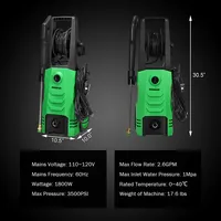 Ironmax 3500psi Electric Pressure Washer 2.6gpm 1800w W/ 4 Nozzles & Foam Lance Orangegreen