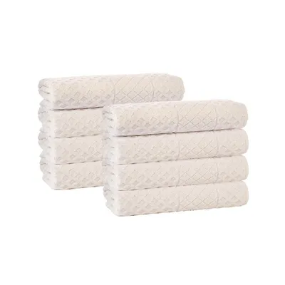 Glossy Turkish Cotton 8 Pcs Hand Towels