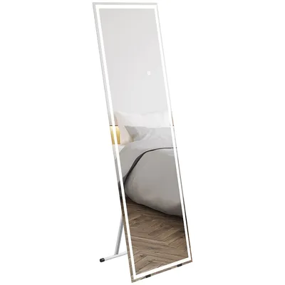 Full Length Mirror With Light 64" X 21" Wall Mounted Mirror