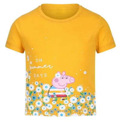 Childrens/kids Peppa Pig Floral T-shirt