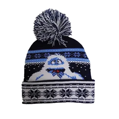 Rudolph The Red Nosed Reindeer Bumble Abominable Snow Monster Jacquard Adult Knit Beanie Toque Hat