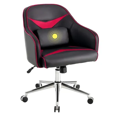 Office Chair Task Desk Swivel Adjustable Height W/ Massage Lumbar Support