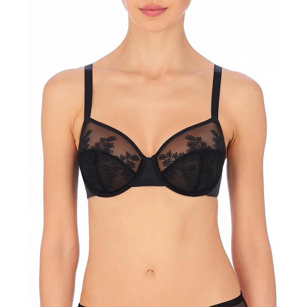 Natori Women's Frame Full FIT Unlined Underwire, Black, 32C at