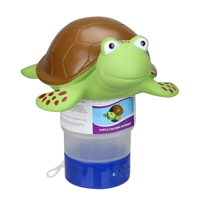 Green And Brown Floating Turtle Swimming Pool Chlorine Dispenser