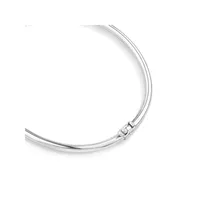 60mm Hollow Tube Bangle In Sterling Silver