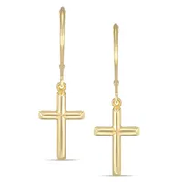 10kt Gold Filled Cross Earring And Necklace Set