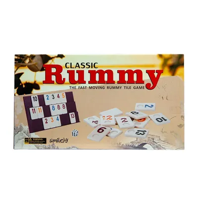 Classic Rummy 106 Tiles, Travel Rummy With 4 Sturdy Racks Instructions, Rummy Tile Set For 2-6 Players