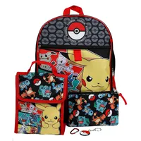 Pokemon Pokeball Characters Pikachu 5 Piece 16" Backpack Set