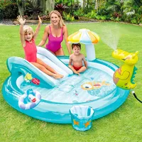 Kids Outdoor Inflatable Gator Kiddie Pool