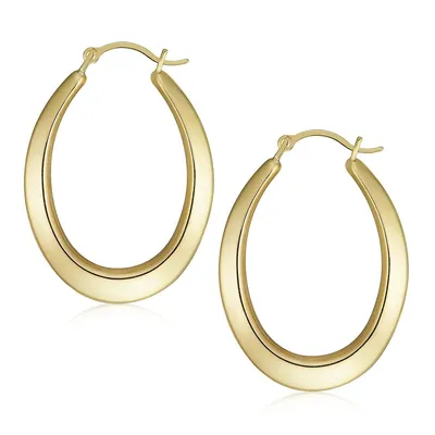 14kt Yellow Gold Oval Hoop