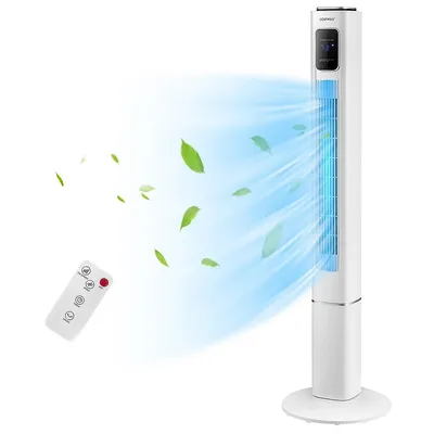 Portable 48" Oscillating Standing Tower Fans W/3 Speeds Remote Control Bladeless