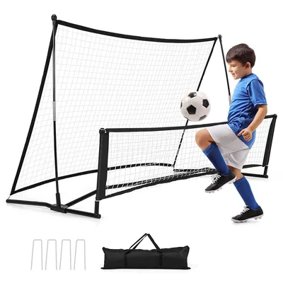 2-in-1 Portable Soccer Trainer With Carrying Bag To Enhance Soccer Passing Skill