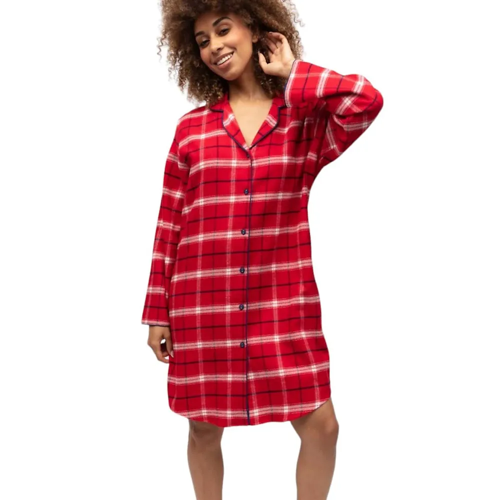 Cyberjammies Whistler Super Cosy Check Long Dressing Gown