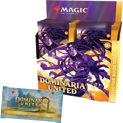 Dominaria United Collector Booster Box | 12 Packs + Box Topper Card (181 Magic Cards)