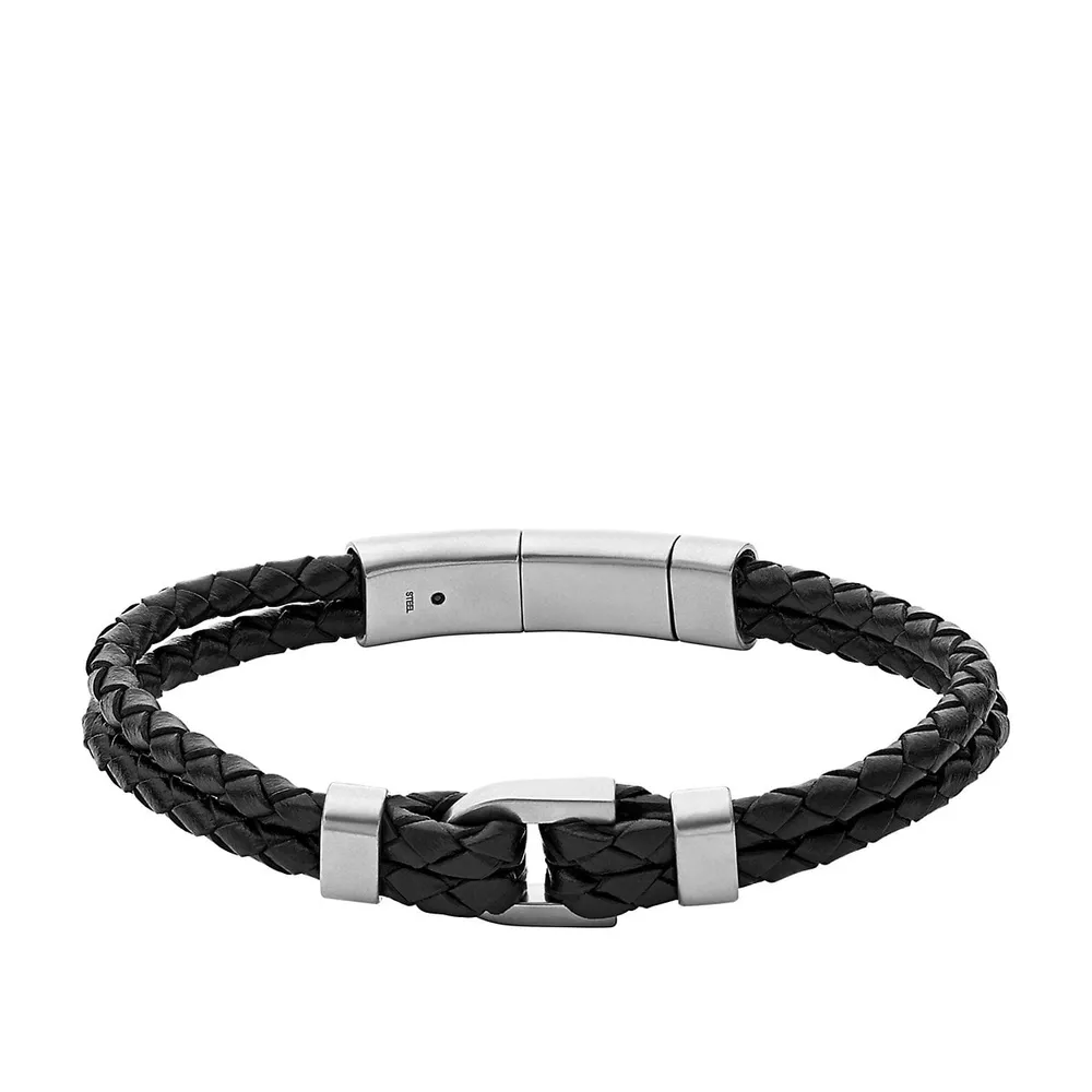 Men's Heritage D-link Leather Bracelet