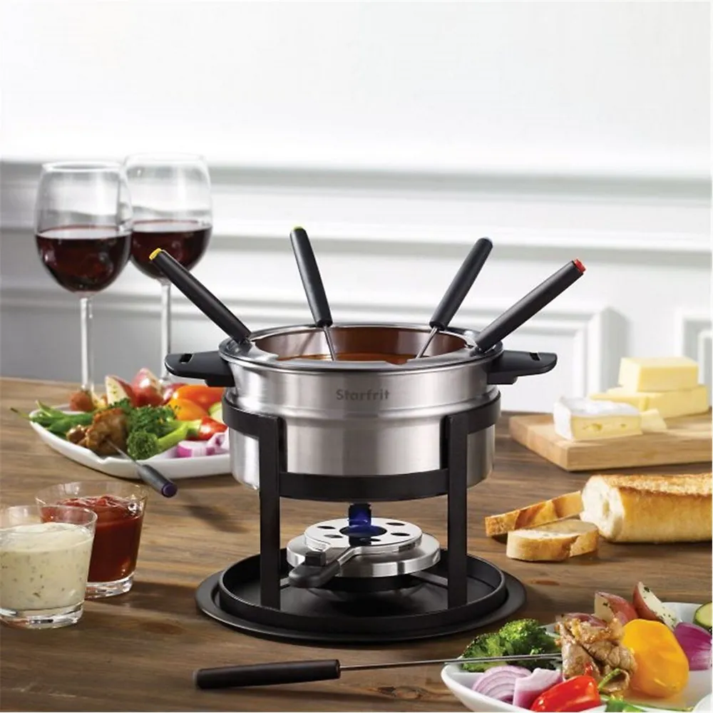 3-in-1 Fondue Set, 1.6l Capacity, 12 Pieces, Stainless Steel