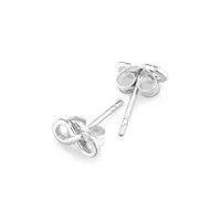 Diamond Accent Infinity Stud Earrings In Sterling Silver