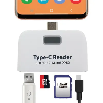 Usb Type-c To Usb-a Adapter And Sd And Micro Sd Card Reader