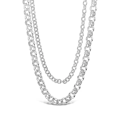 Bold Layered Rolo Chain Necklace