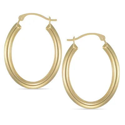 10kt Yellow Polished Oval Earring