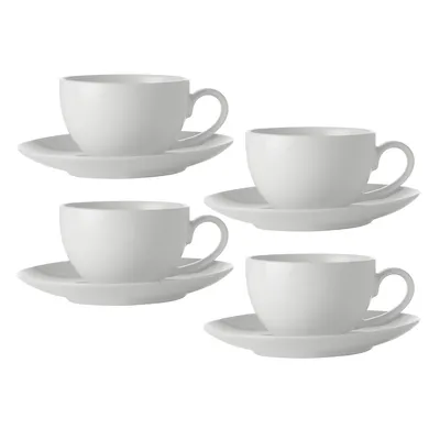 Set Of 4 Demi Cup And Saucer Coupe