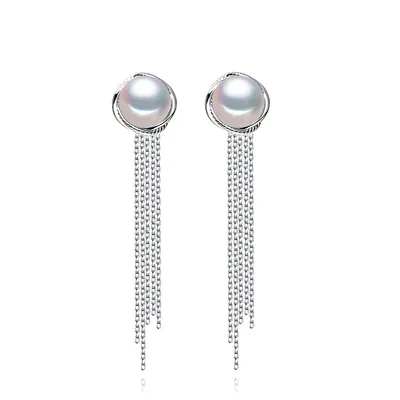 Freshwater Pearl Earrings 0.925 White Sterling Silver