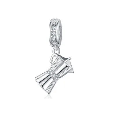Sterling Silver French Press Coffee Dangling Charm