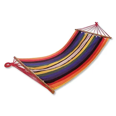 Hanging Cotton Hammock With Wooden Frame