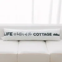 Life Is Better At The Cottage Throw Pillow With Poly Insert