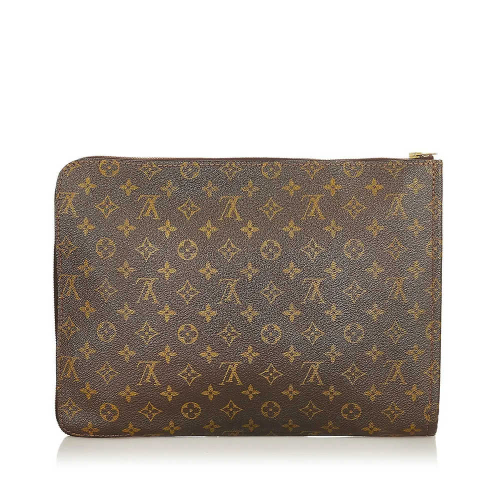 Brown Louis Vuitton Monogram Poche Documents Portfolio Clutch Bag