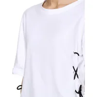 Casual Half Sleeve Solid Women White Top