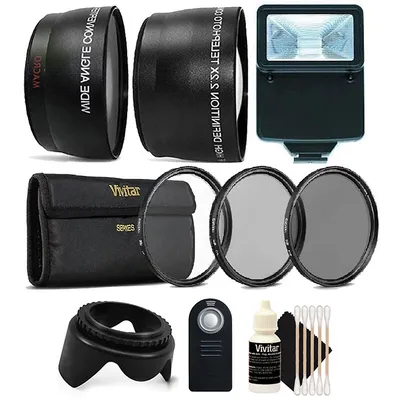 52mm Fisheye Telephoto & Wide Angle Lens + Uv Cpl Nd + Accessory Kit For Nikon