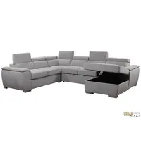 Bel Air Large Modular Sleeper Sectional Sofa Bed With Storage Chaise Thora Stone