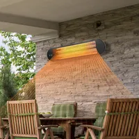 750w/1500w Wall Mounted Patio Heater W/ Remote Control & Adjustable Angle