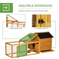 2-tier Wooden Chicken Coop