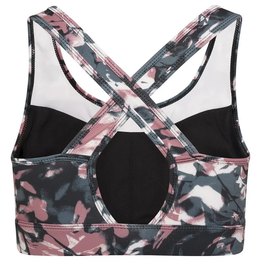 Black and White Floral Print Sports Bra Black and White Sports Bra