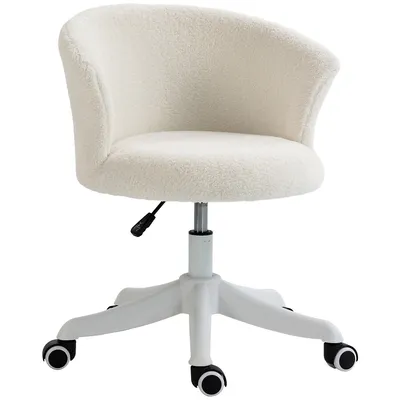Fluffy Office Chair, Task Chair With Adjustable Height