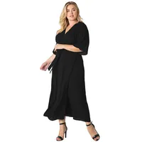 Plus Modern Women's Kimono Wrap Maxi Dress