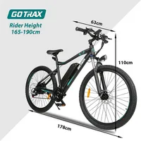 Ebe3 27.5inch Electric Bike With Removable Lithium-ion Battery, 21 Speed Gears, Dual Disc Brakes Alloy Frame Bicycle