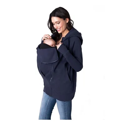 Connor 3 1 Navy Maternity & Baby-wearing Hoodie