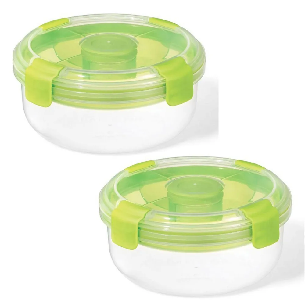 Set Of 2 Easylunch Salad Containers, 1.3 Liter Capacity