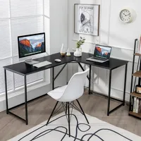 58"x 47" L Shaped Corner Computer Desk Home Office Workstation