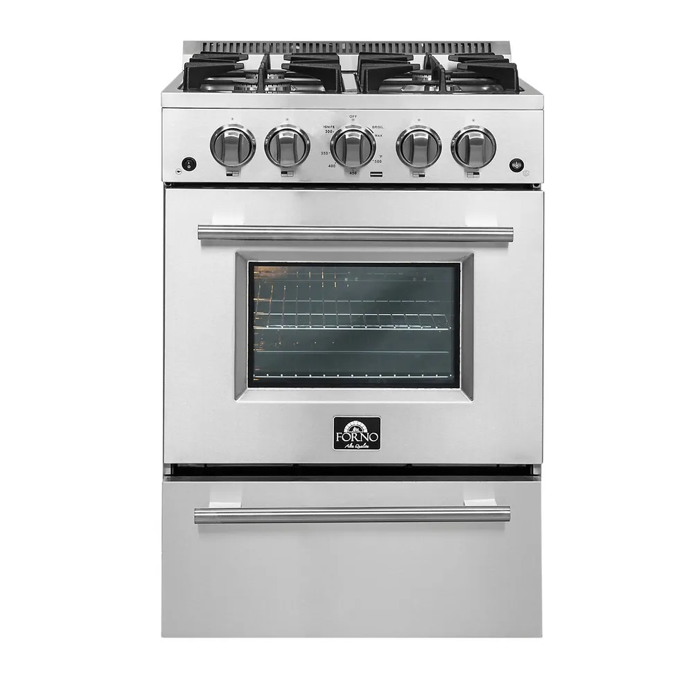Forno 48 Freestanding Stainless Steel Double Oven Gas Range with  Convection Oven FFSGS6239-48