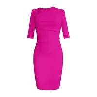 Cut Out Neckline Pleated Dress