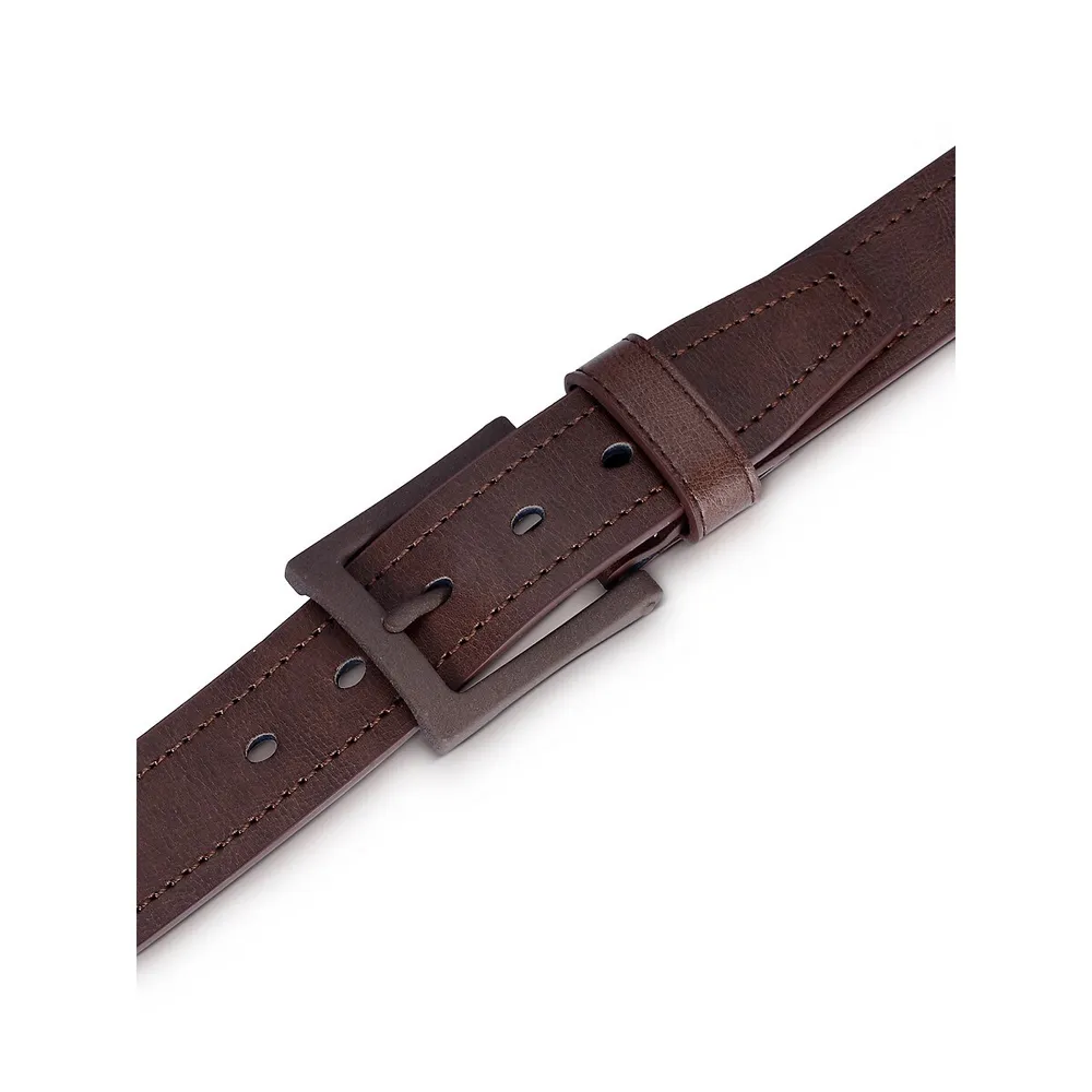 Solid Casual Belt Single Prong Buckle
