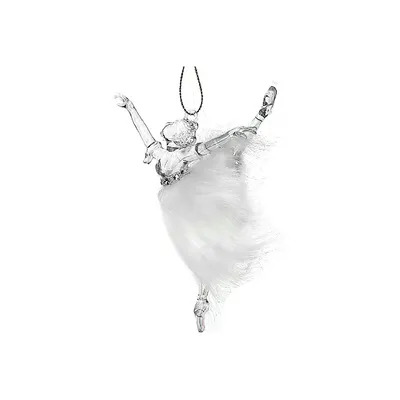 Ballerina With Fur Tutu Ornament - Set Of 12